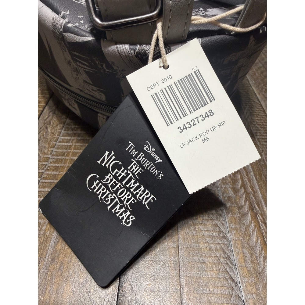 Loungefly Nightmare Before Christmas Jack Skellington Mini Backpack NWT Black - Picture 11 of 13